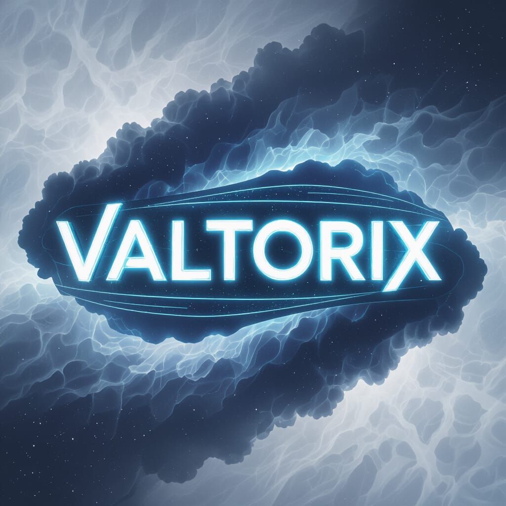 Glowing Valtorix Inscription in Cosmic Nebula