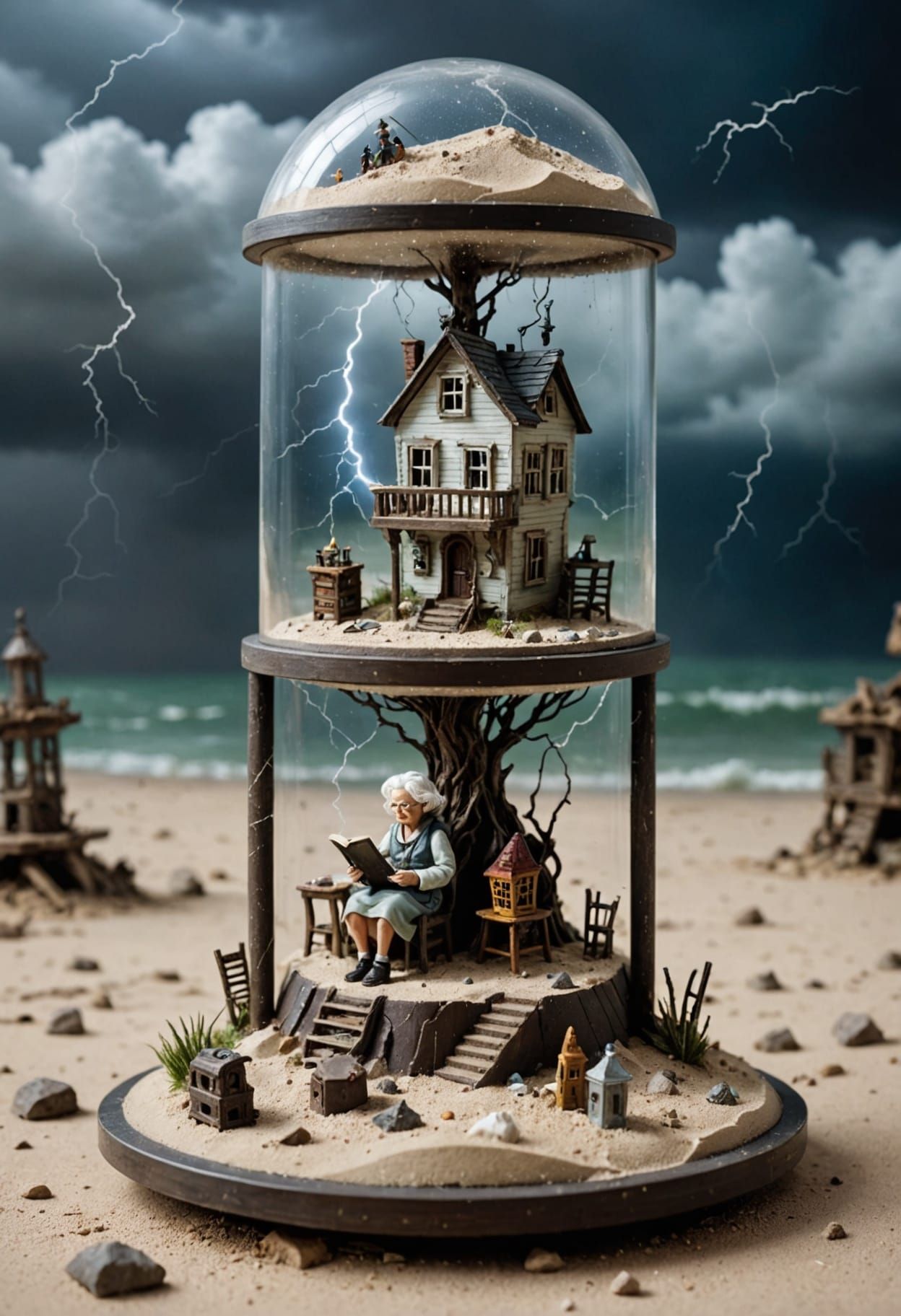 Hourglass Thunderstorm: Grandma's Post-Apocalyptic Dream