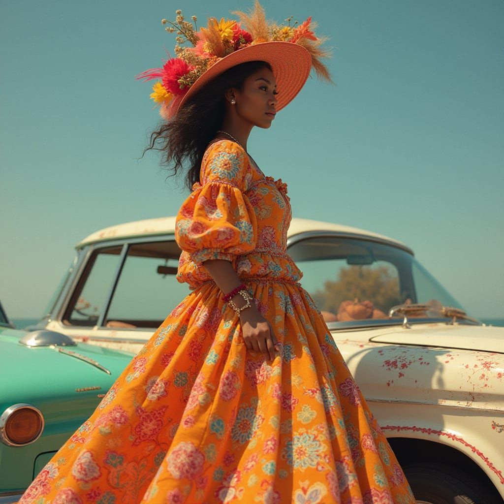 Fairy and Hippo Drive Vintage Car