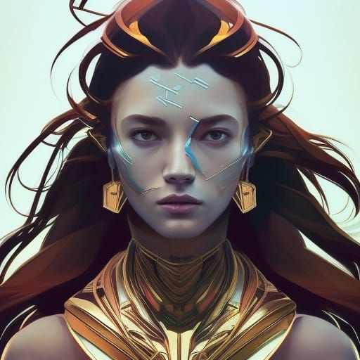 Detailed Portrait of a Person From The Future