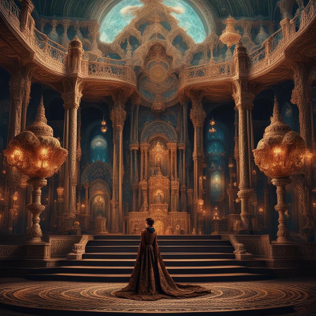 Libra as Art Deco Baroque Digital Painting