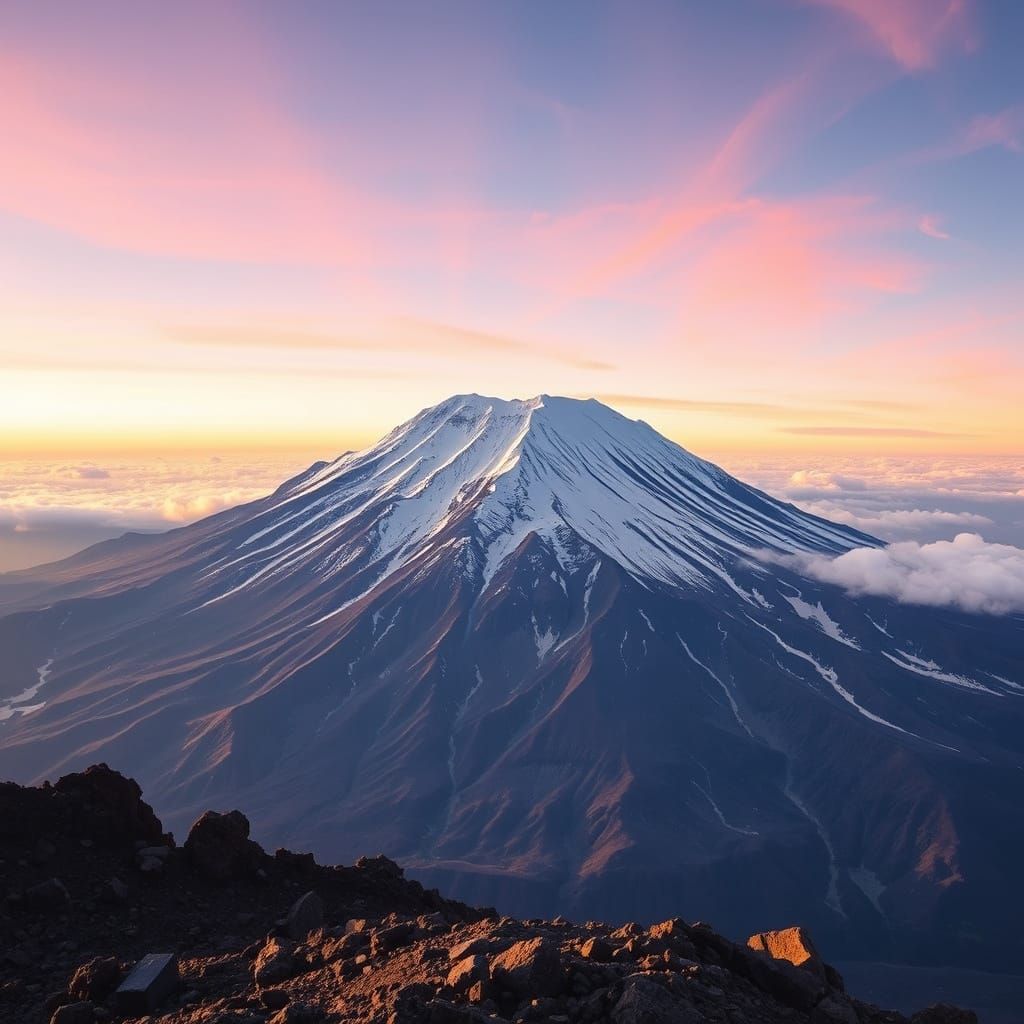 Mt Kilimanjaro in Majestic Landscape