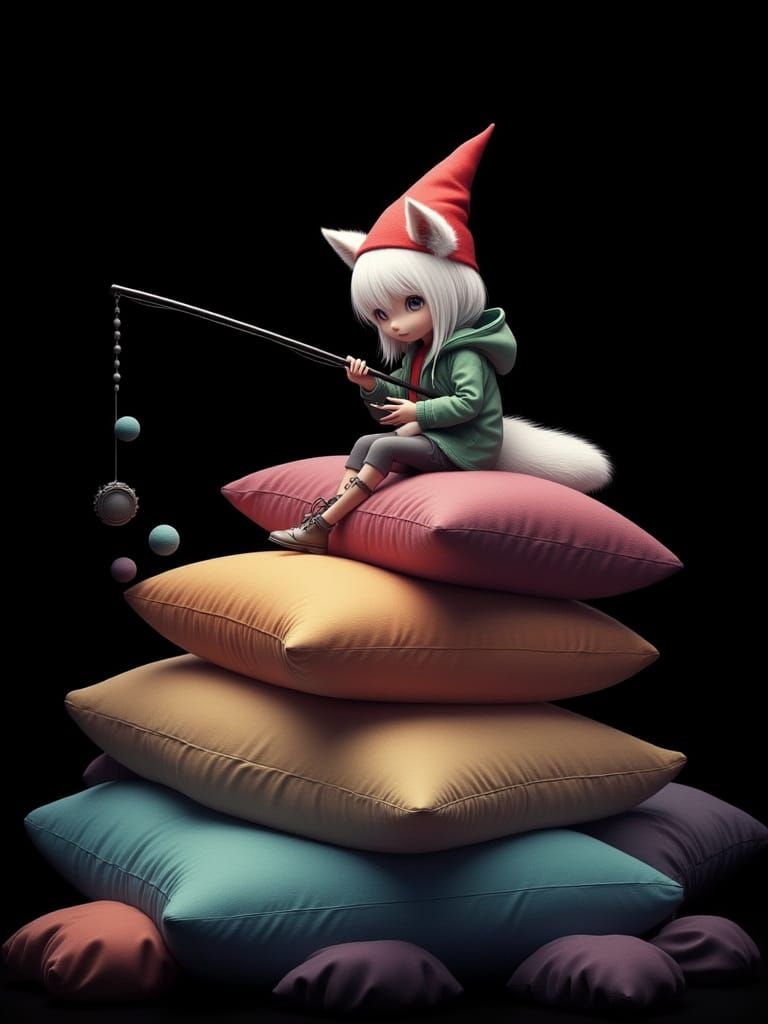 Cute little "Wolfie" as a Garden Gnome