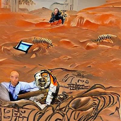 Jeff Bezos Rides a Tiger on Mars