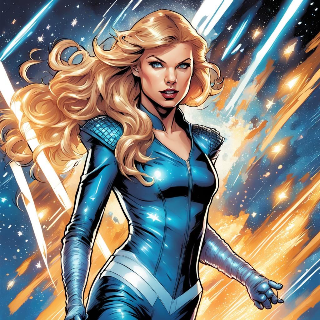 Taylor Swift as Dazzler in Comic Book Art