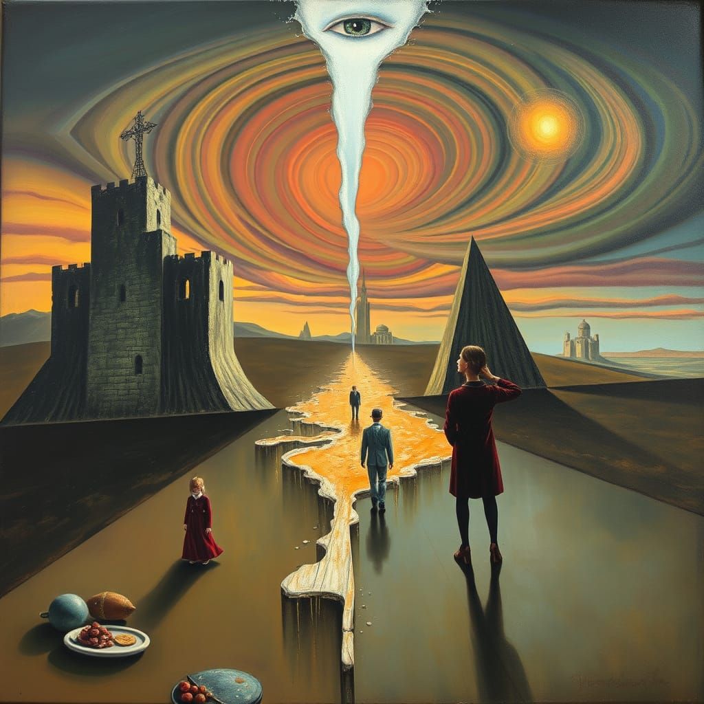 Surreal Alternate Timeline in Dali Style