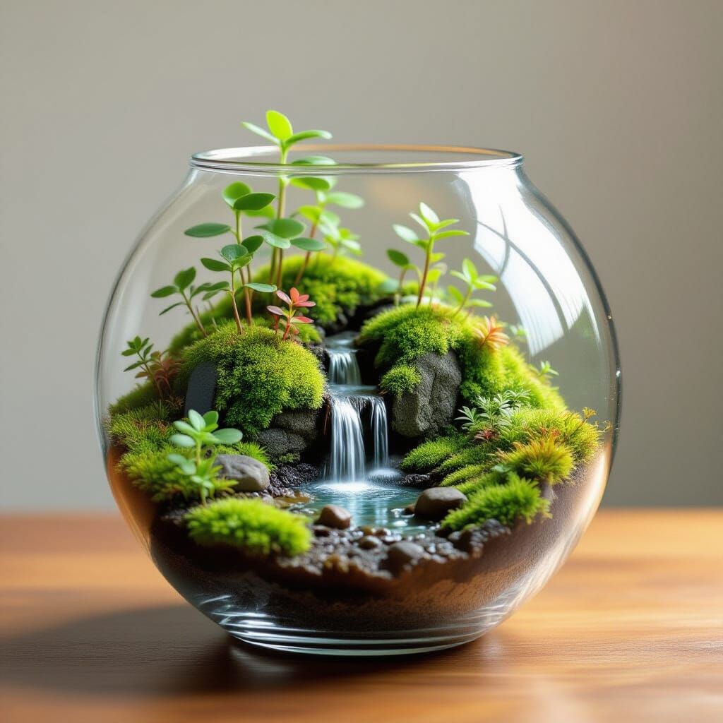 Living Terrarium Hat: Miniature Ecosystem on a Head