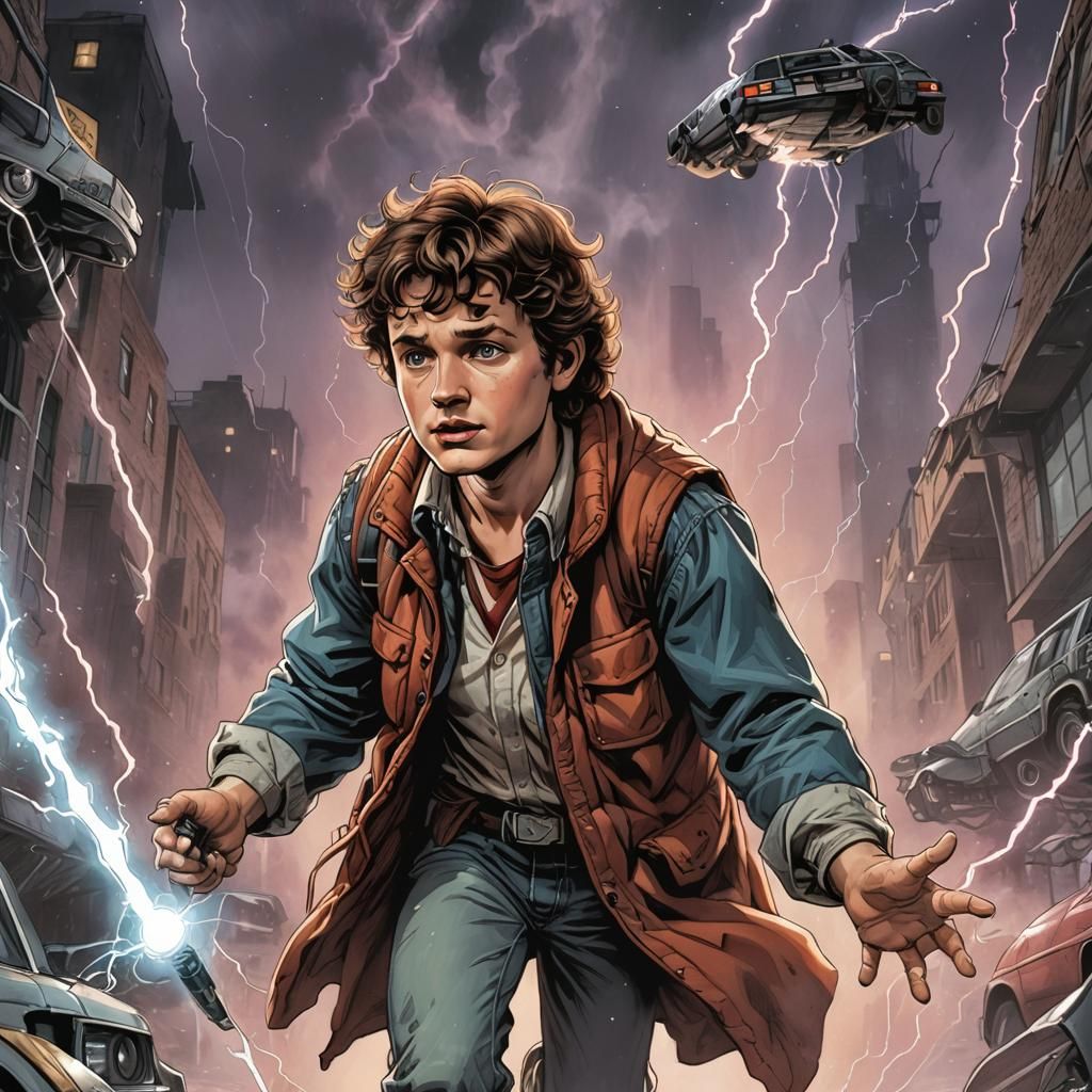 Frodo Baggins as Marty McFly 2