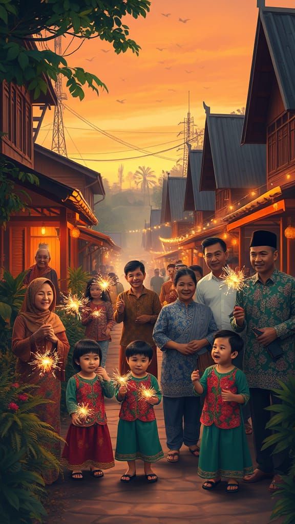 Vibrant Malay Kampung Night Celebration