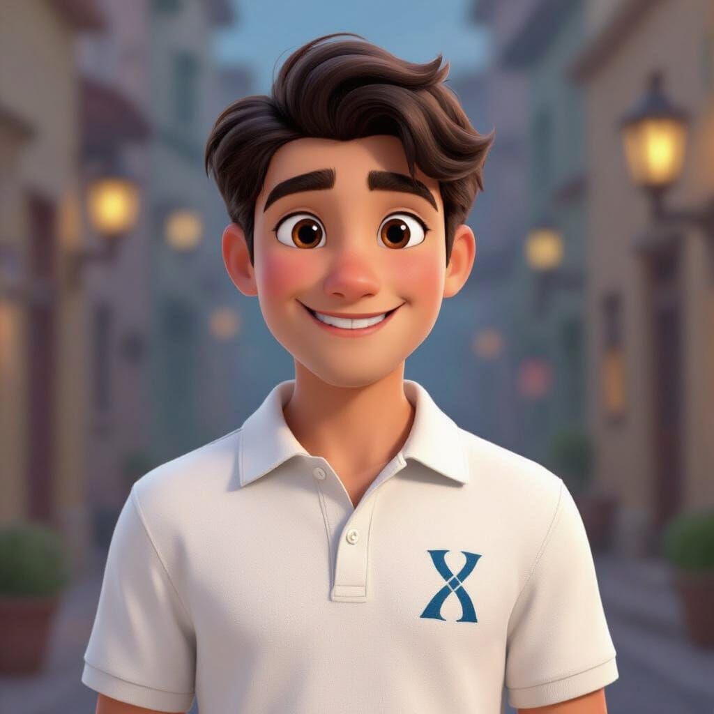 Disney Style Avatar with Infinity Symbol Polo Shirt