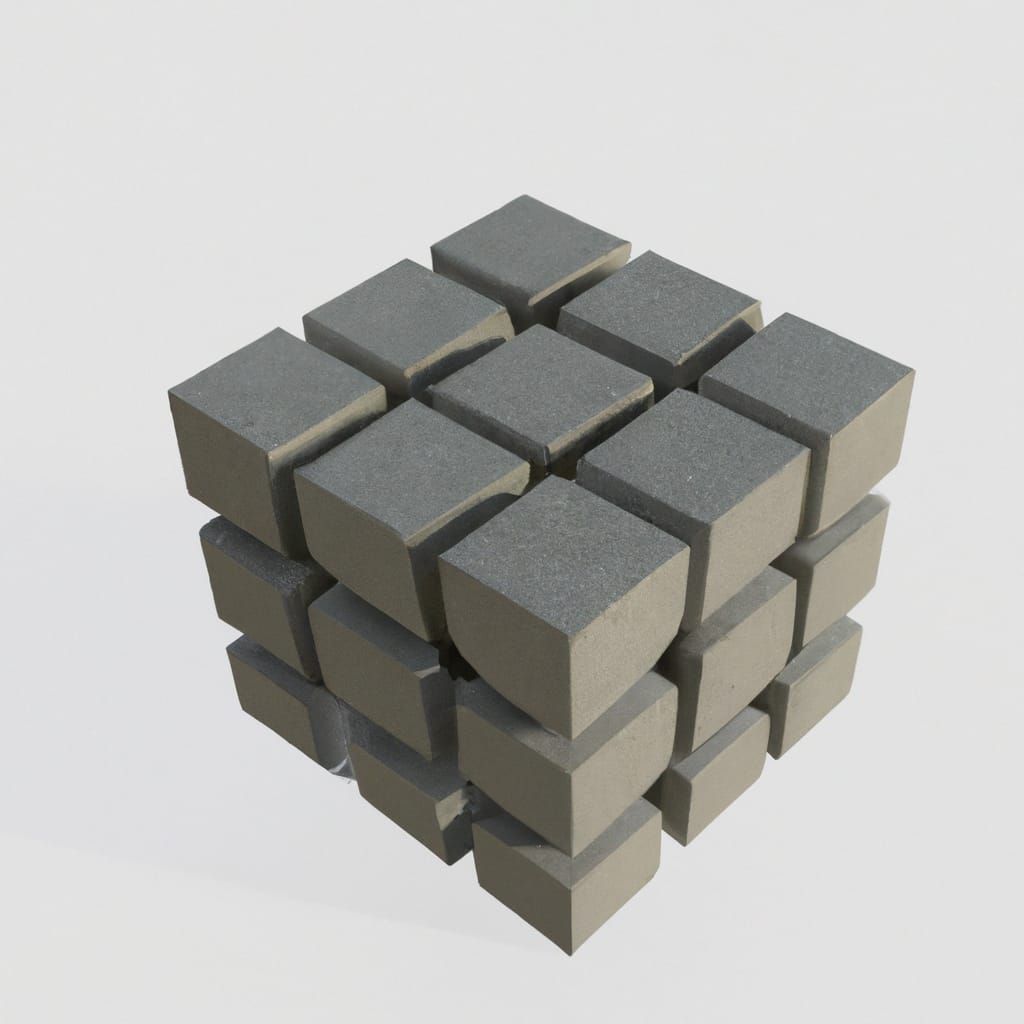 Isometric Cobblestone Hypercube with Volumetric Lighting