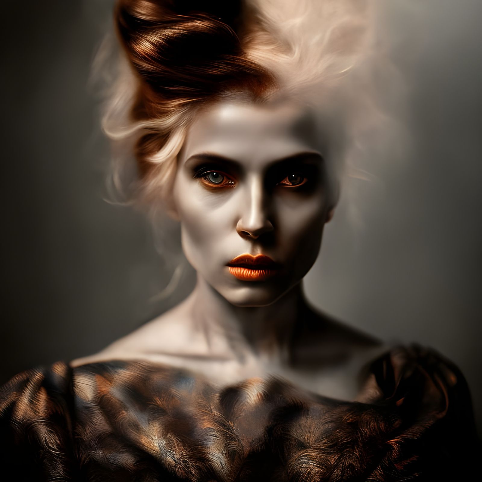 Ethereal Portrait in Expressionist Neo-Impressionism