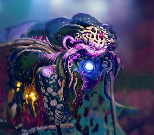 Cosmic Demonic Gorgon in Detailed Space Art