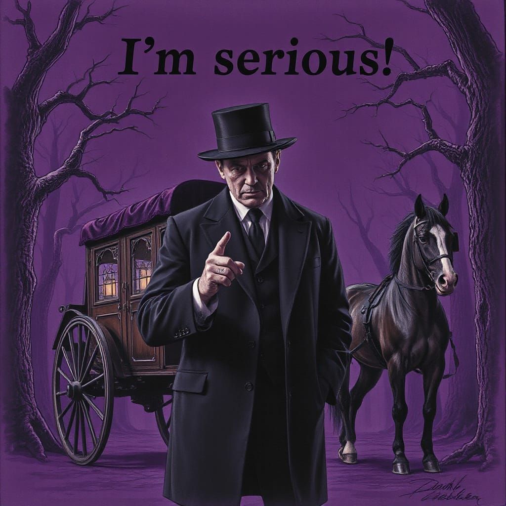 Gothic Undertaker in Dark Forest