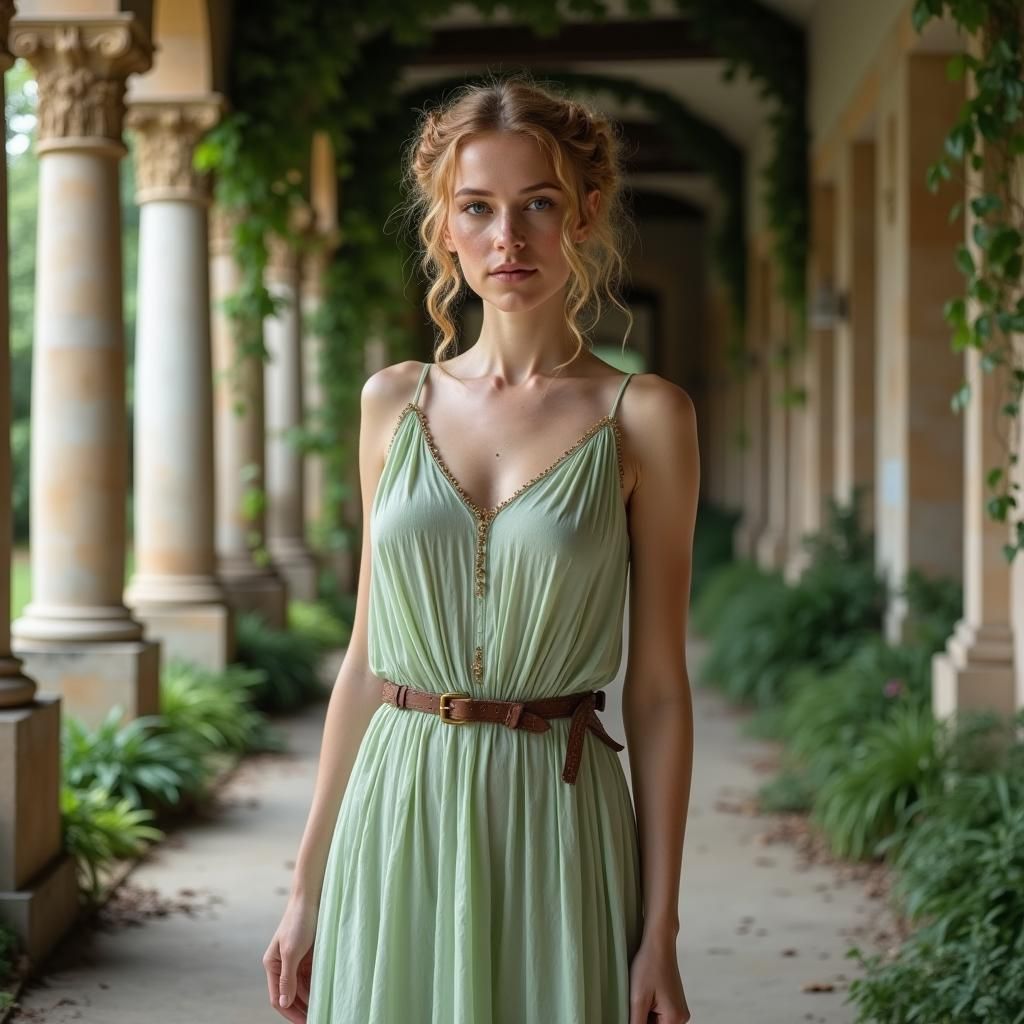 Romano-British Woman in Garden, Alma-Tadema Style