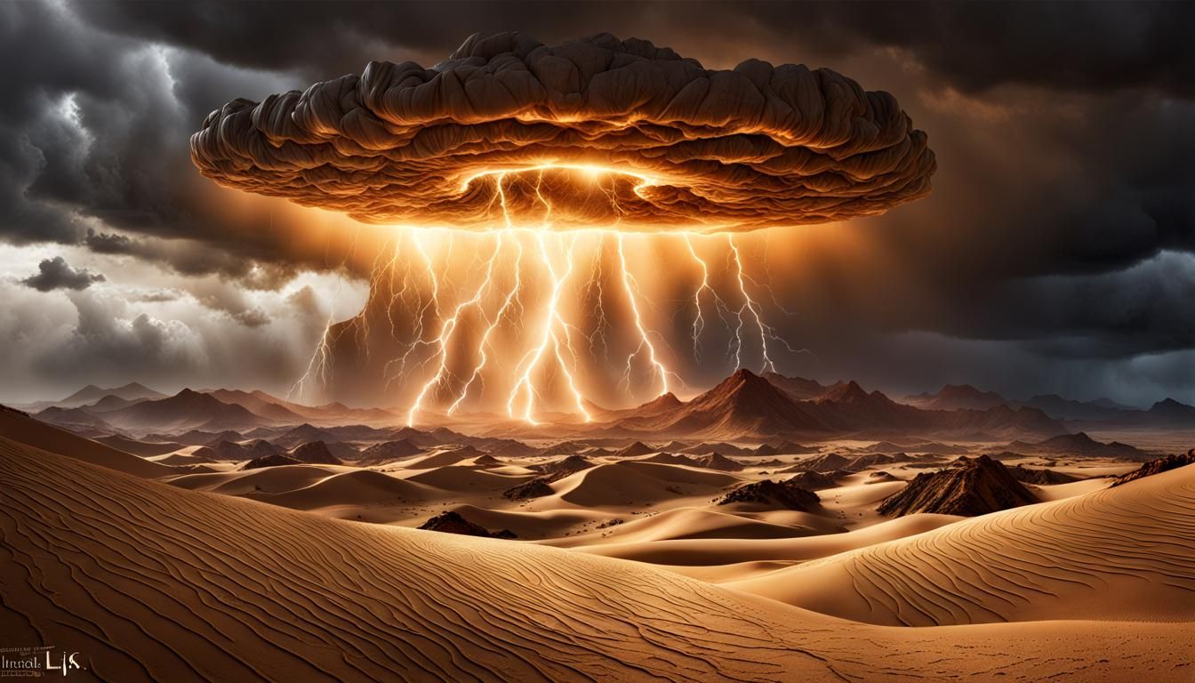 A Lightning Desert Storm