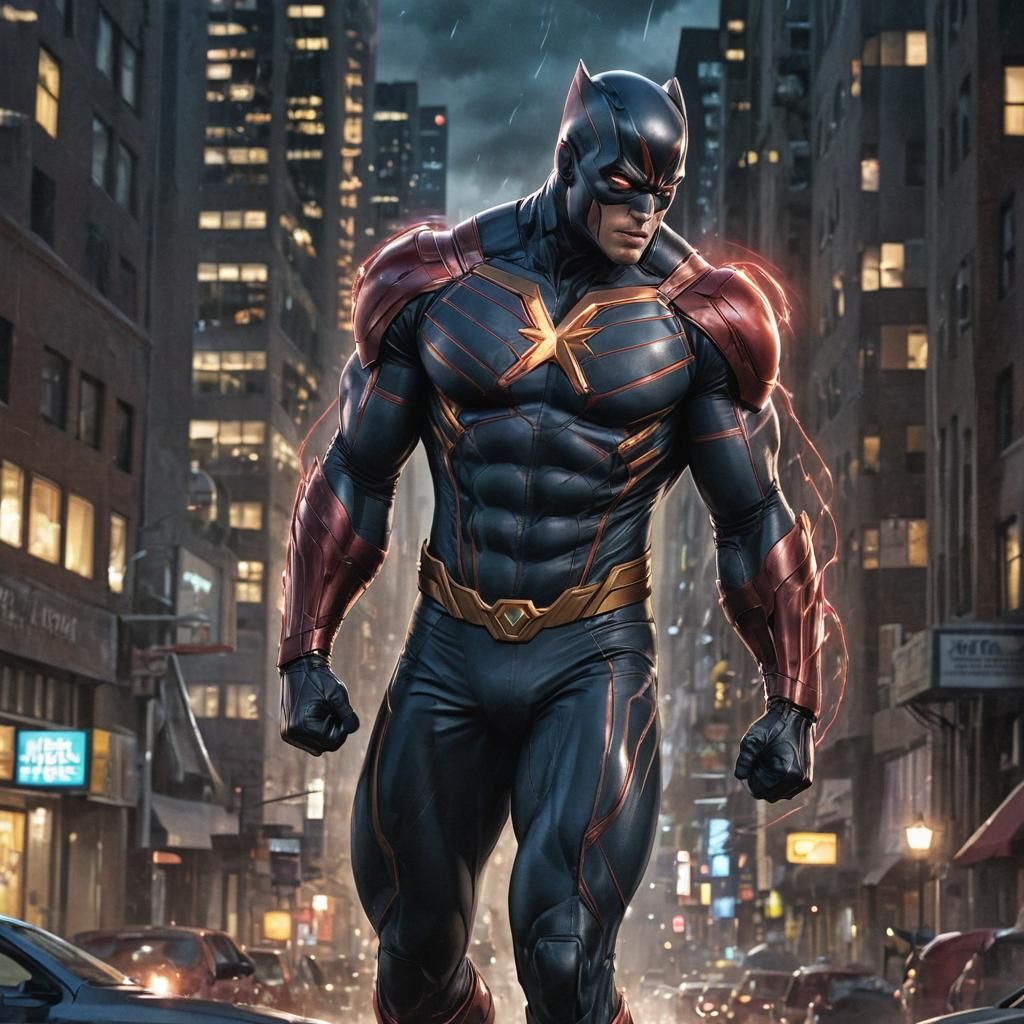 X-Men Hero in Dynamic Comic Book Art