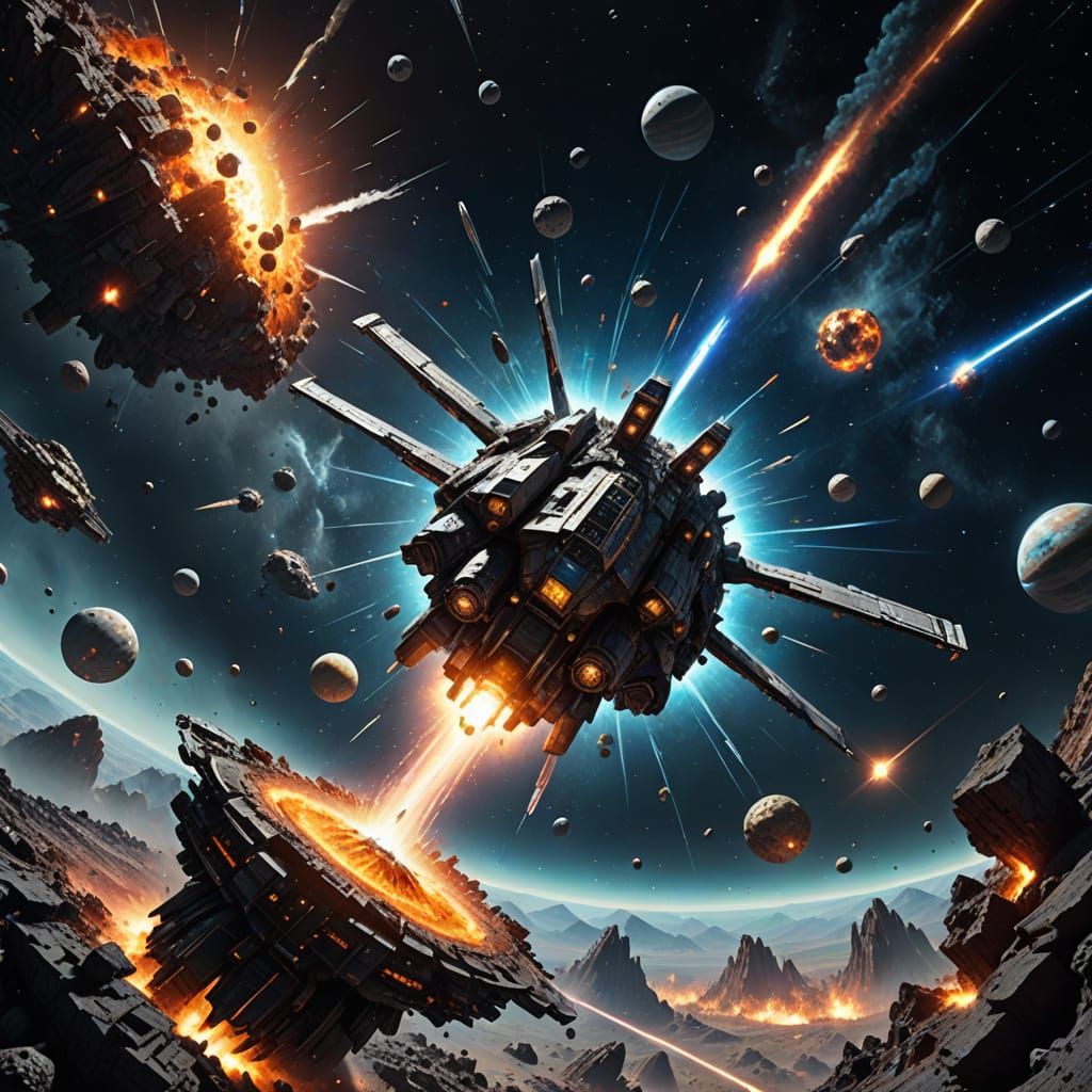 Epic Cosmic Destruction in Hyper-Realistic Digital Art