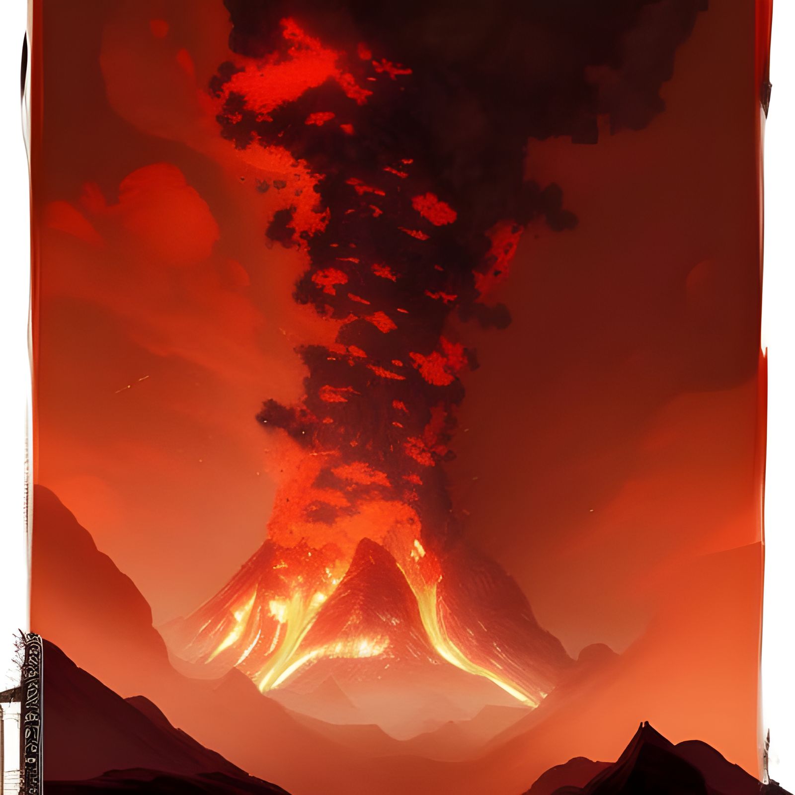 Fire Nation Volcano in Horror Style