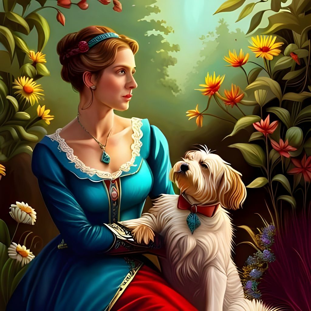 Woman and dog