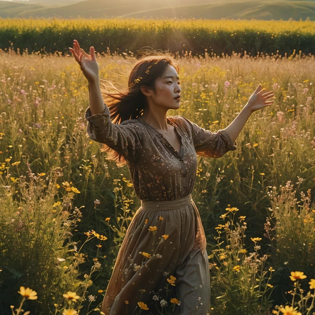 Dancing in Wildflowers: A Wong Kar-wai Inspired Scene