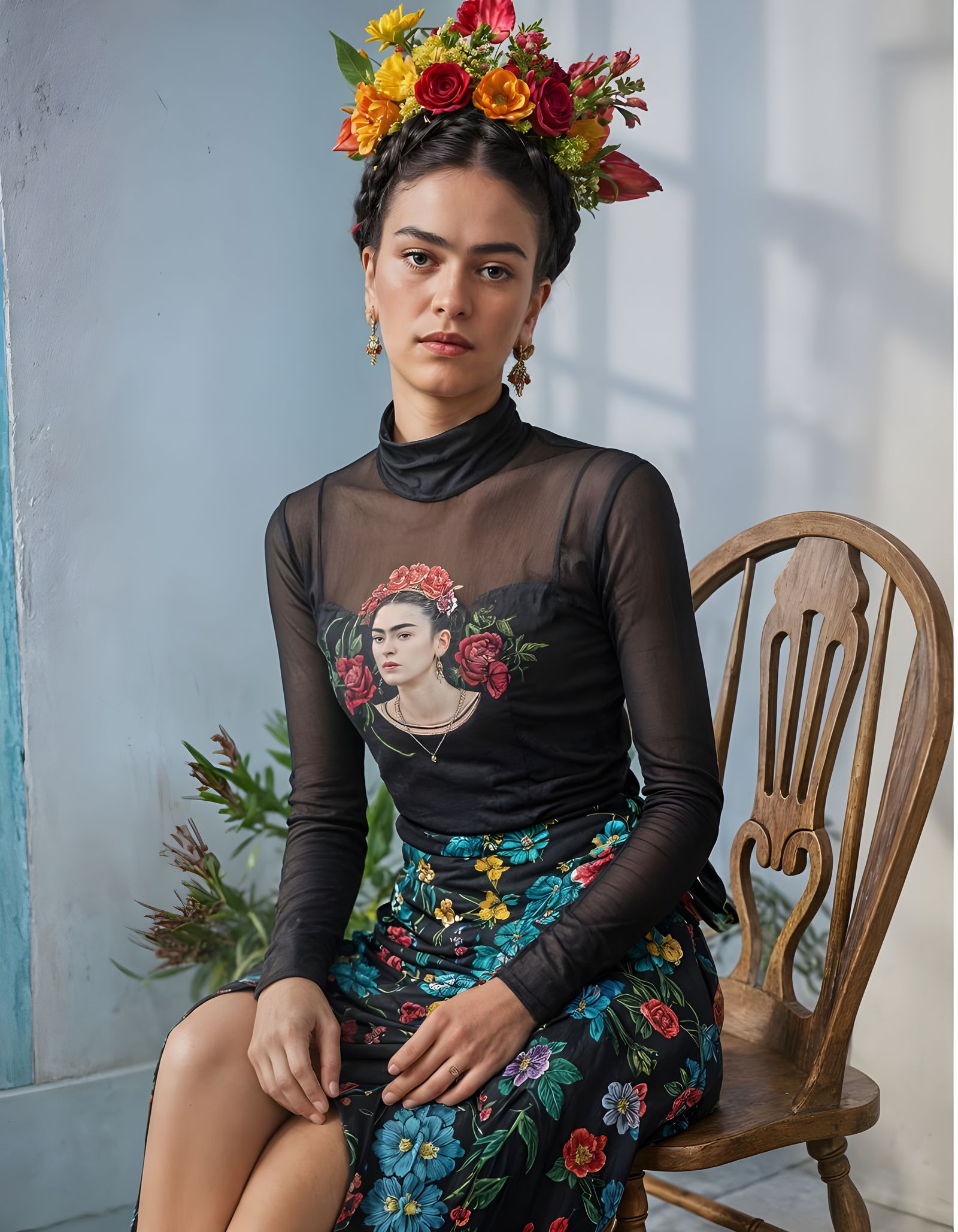 Frida Kahlo Portrait in Natural Light