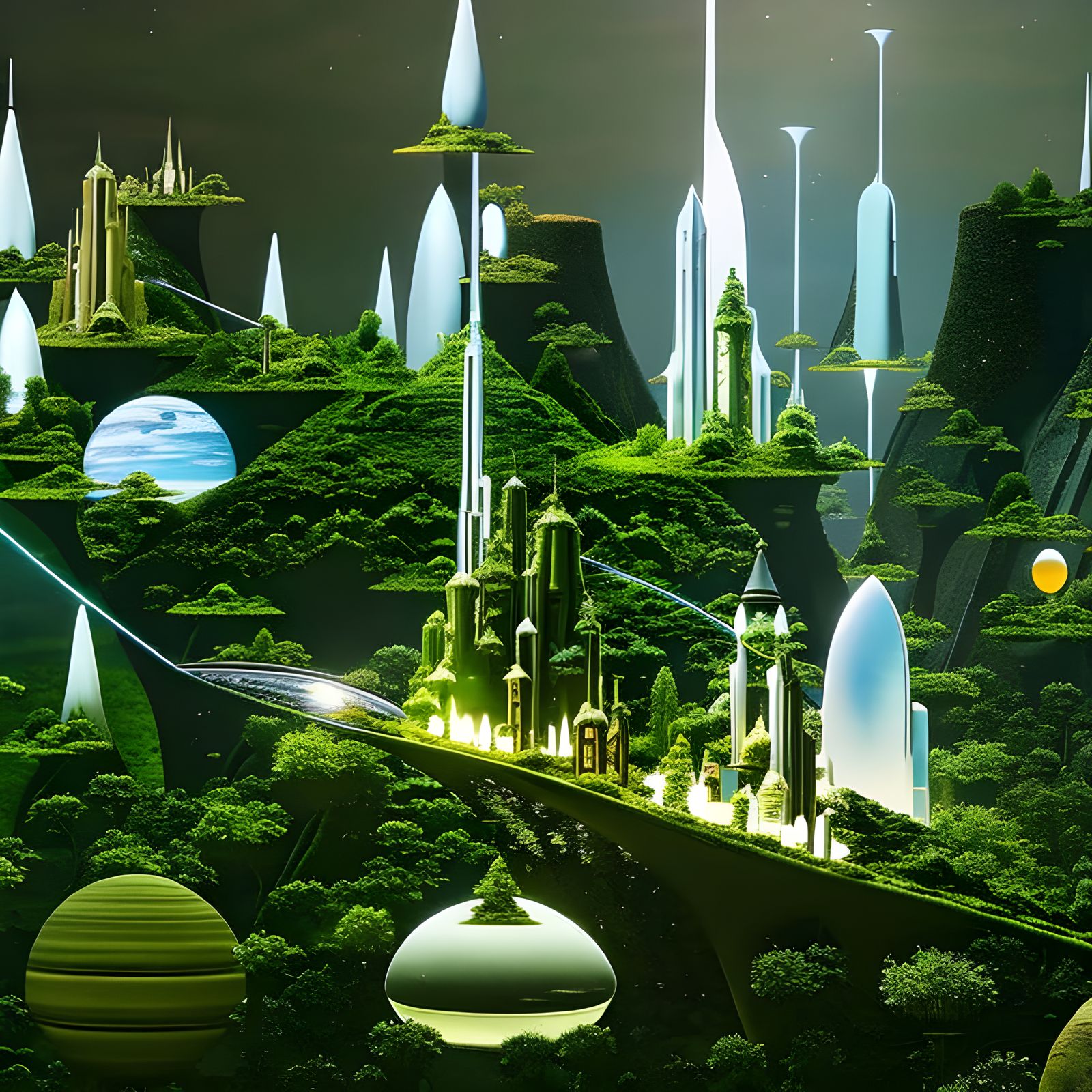 Emerald Cityscape