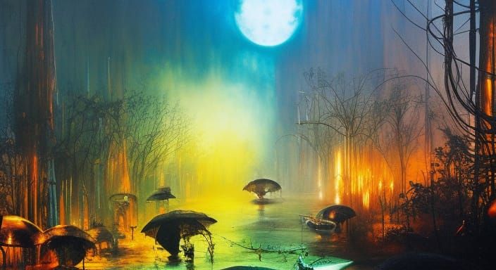 Insect Colony Close-up: Sci-Fi Horror Art