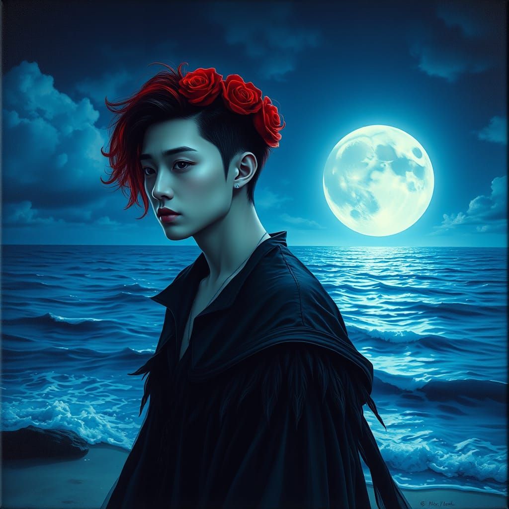 Ocean Spirit Vampire with Rose Hair