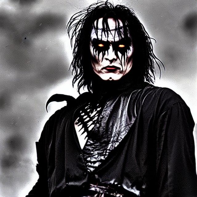 Brandon Lee as The Crow in Rain