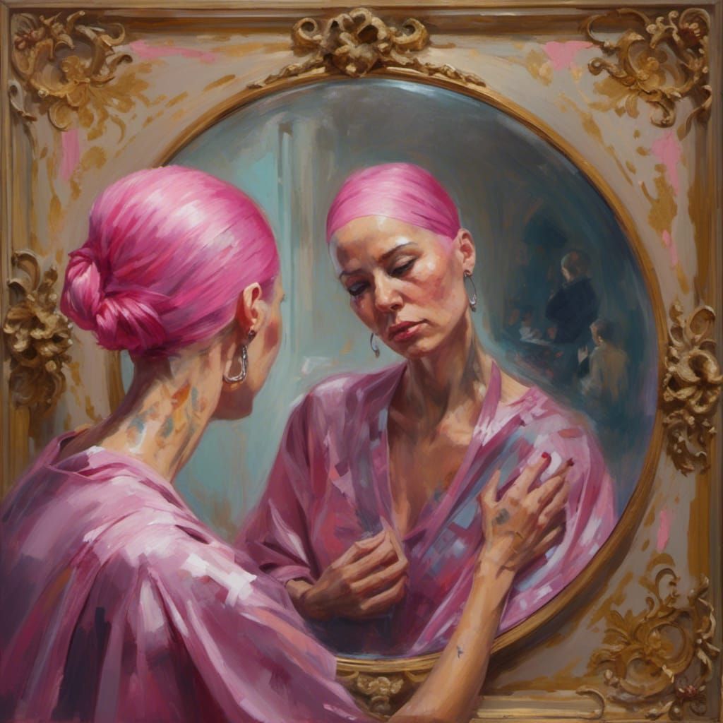 Woman Finds Strength After Hair Loss, Fantasy Art