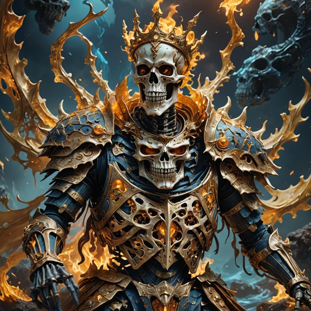 Ghostly Skeleton King in Golden Armor