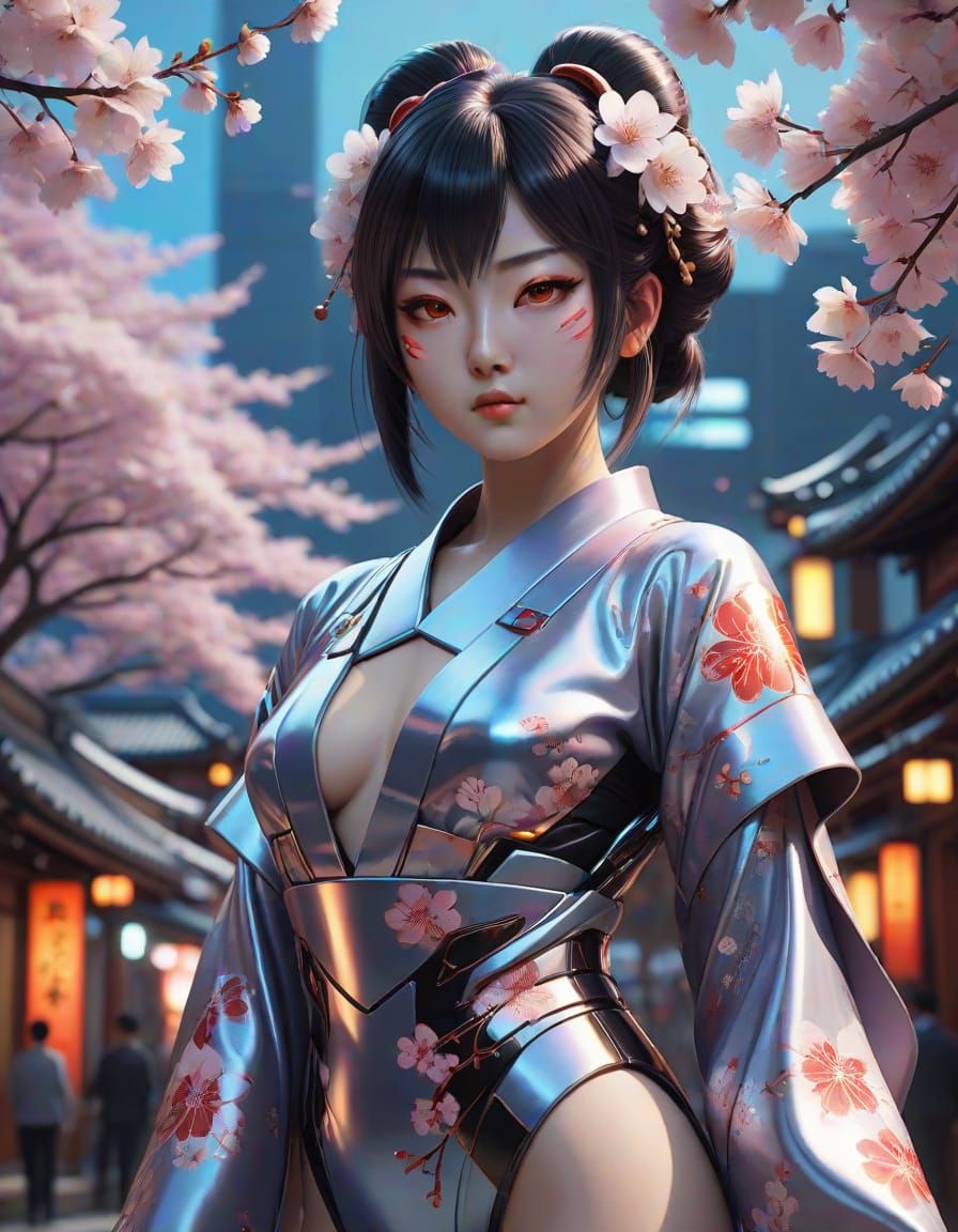 Amaterasu in Cyberpunk Tokyo