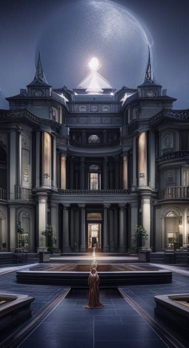 Fantastical Mega-Mansion Hospital Concept Art