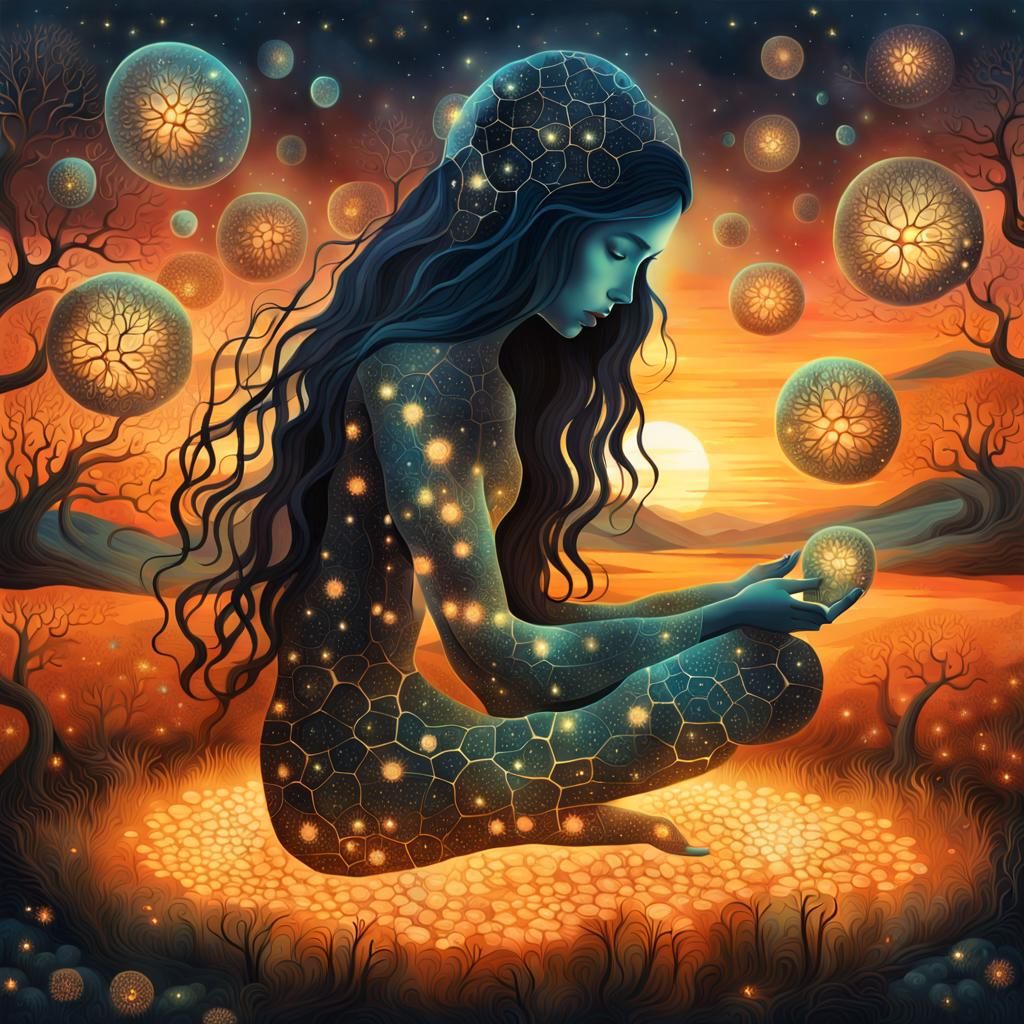 Cell-Woman: A Bio Art Collage in 8K