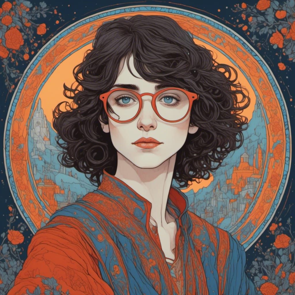 Warrior with Blue Eyes in Palekh Style