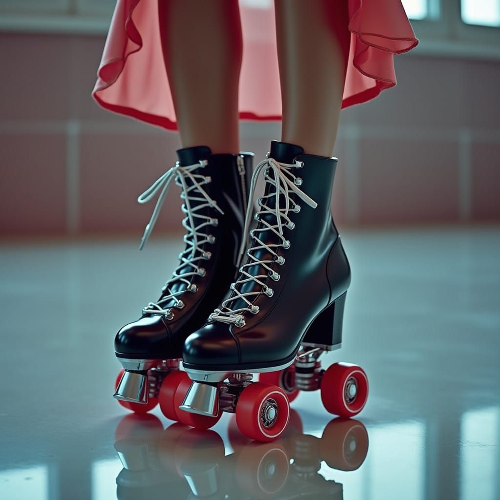 Surreal Roller Skating in Retro-Futuristic Stilettos