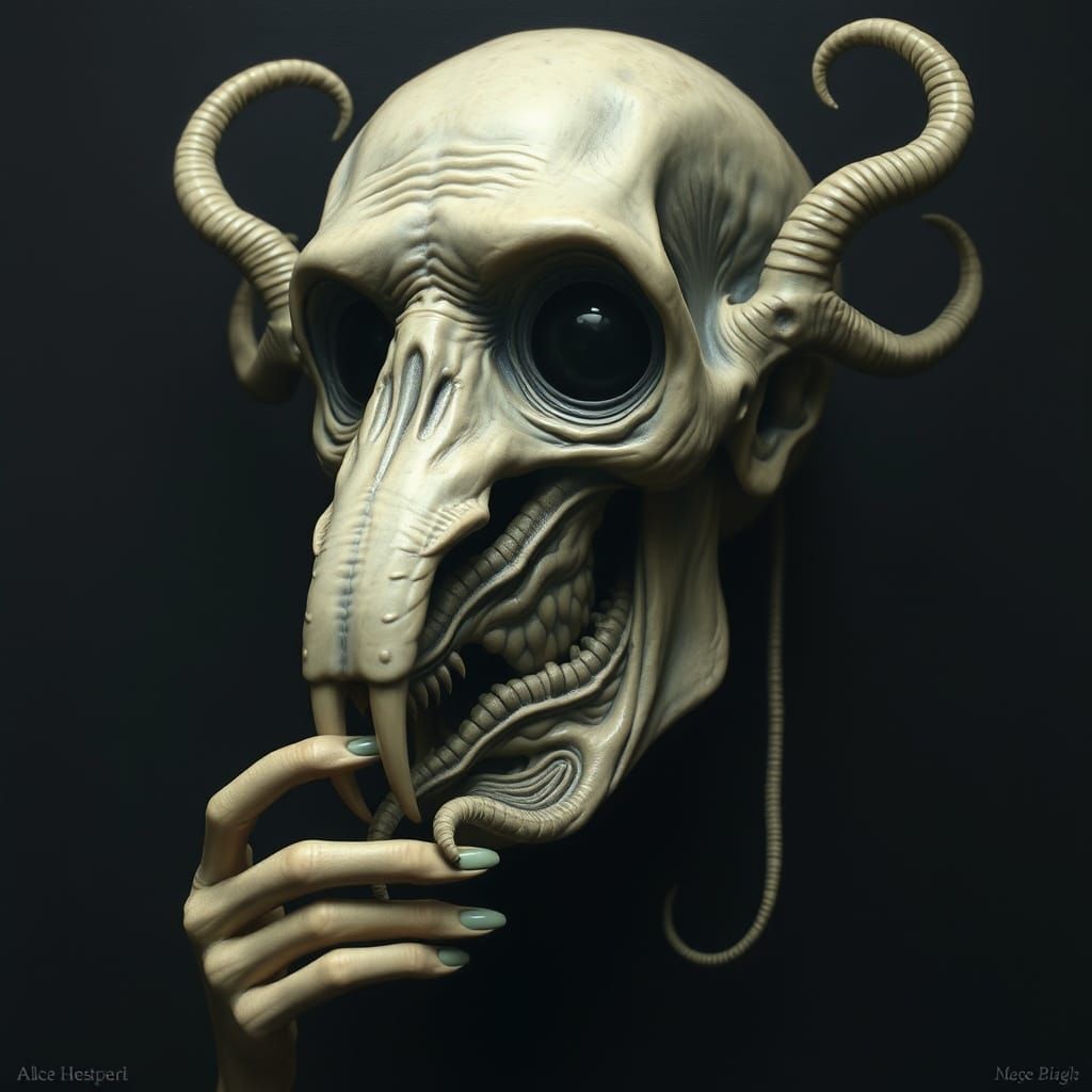 Nightmarish Surrealism in Dark Gothic Style