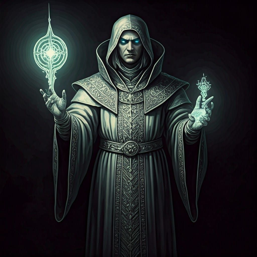 Fantasy Cleric Navigates Blazing Inferno in Hyperdetailed Ac...