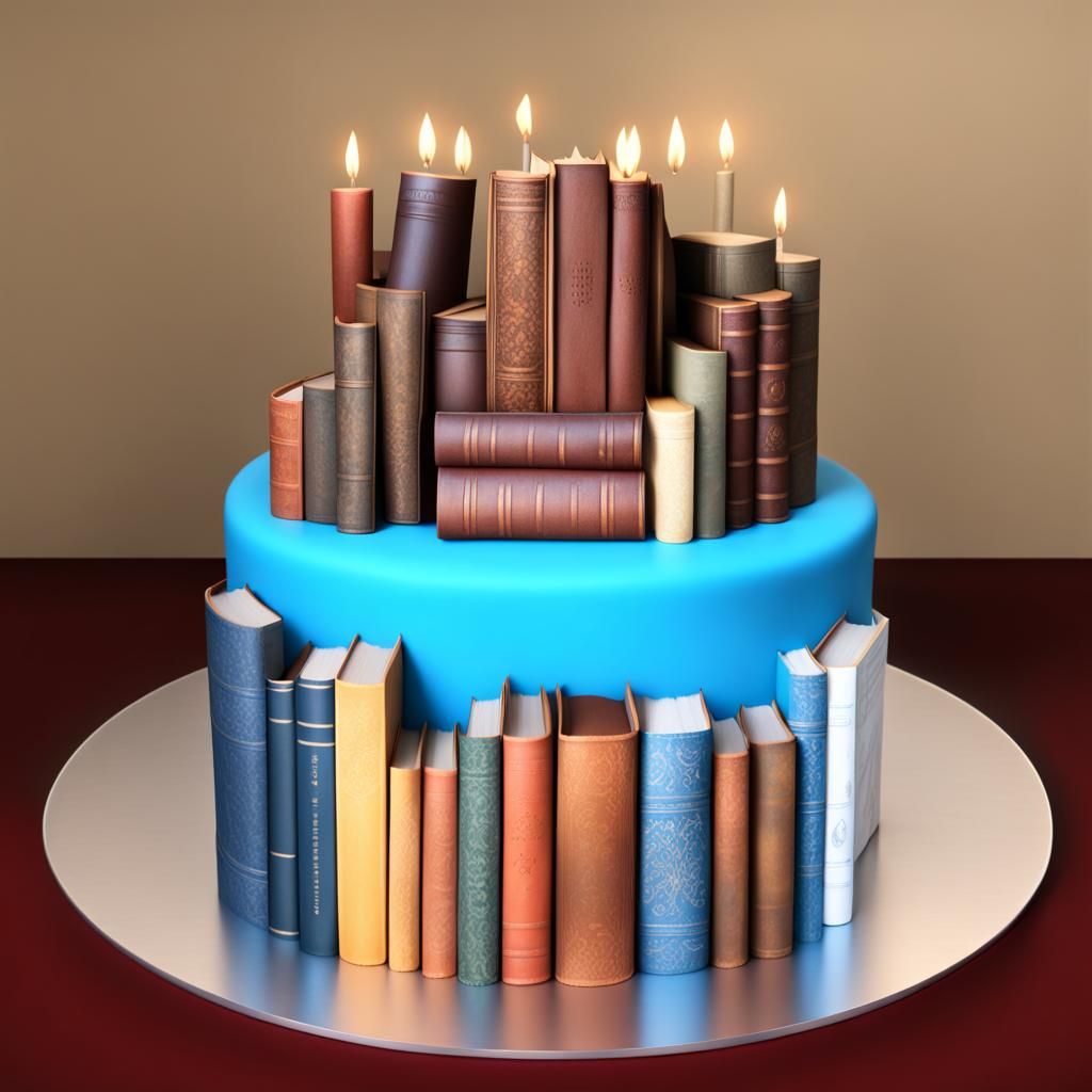 Bibliophile Birthday Cake
