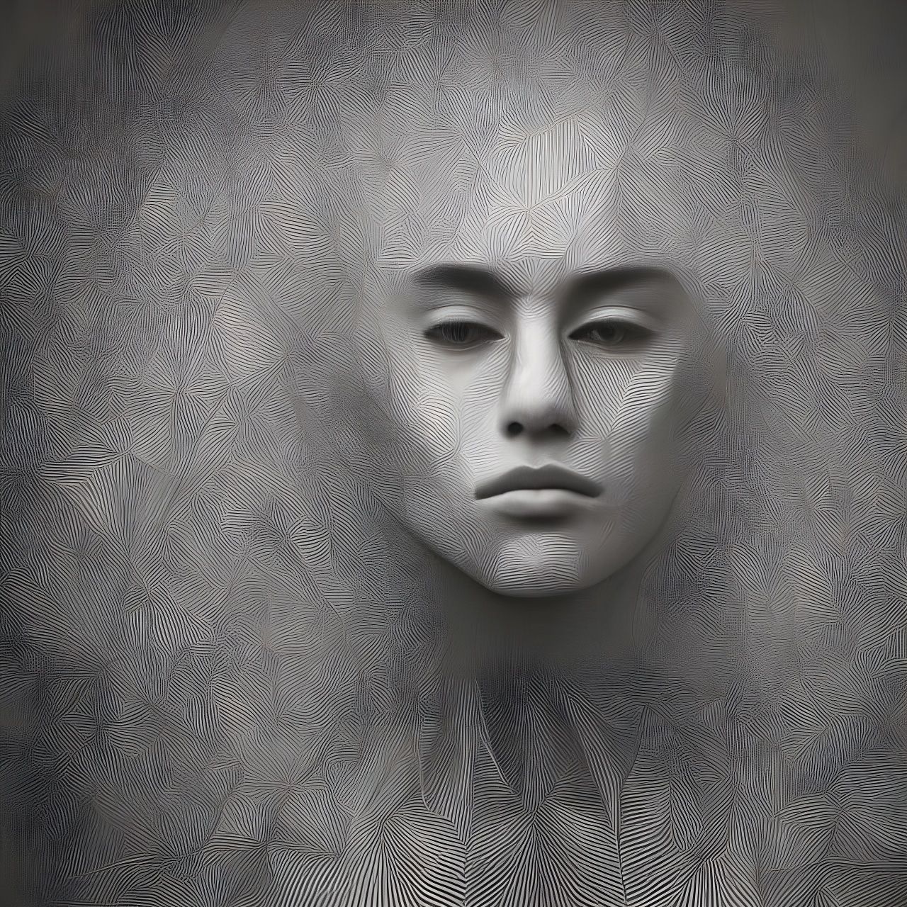 Meditative Portrait in Dreamy Fantasycore Style