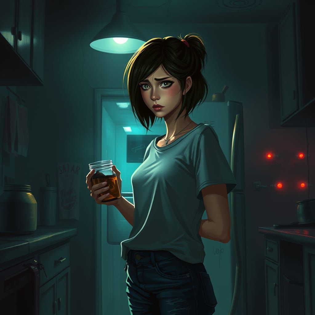 Zara and the Mysterious Jar: Digital Art