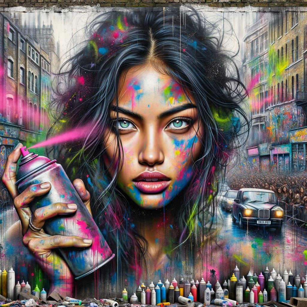 Street Artist Creates Mural in Post-Impressionist Style