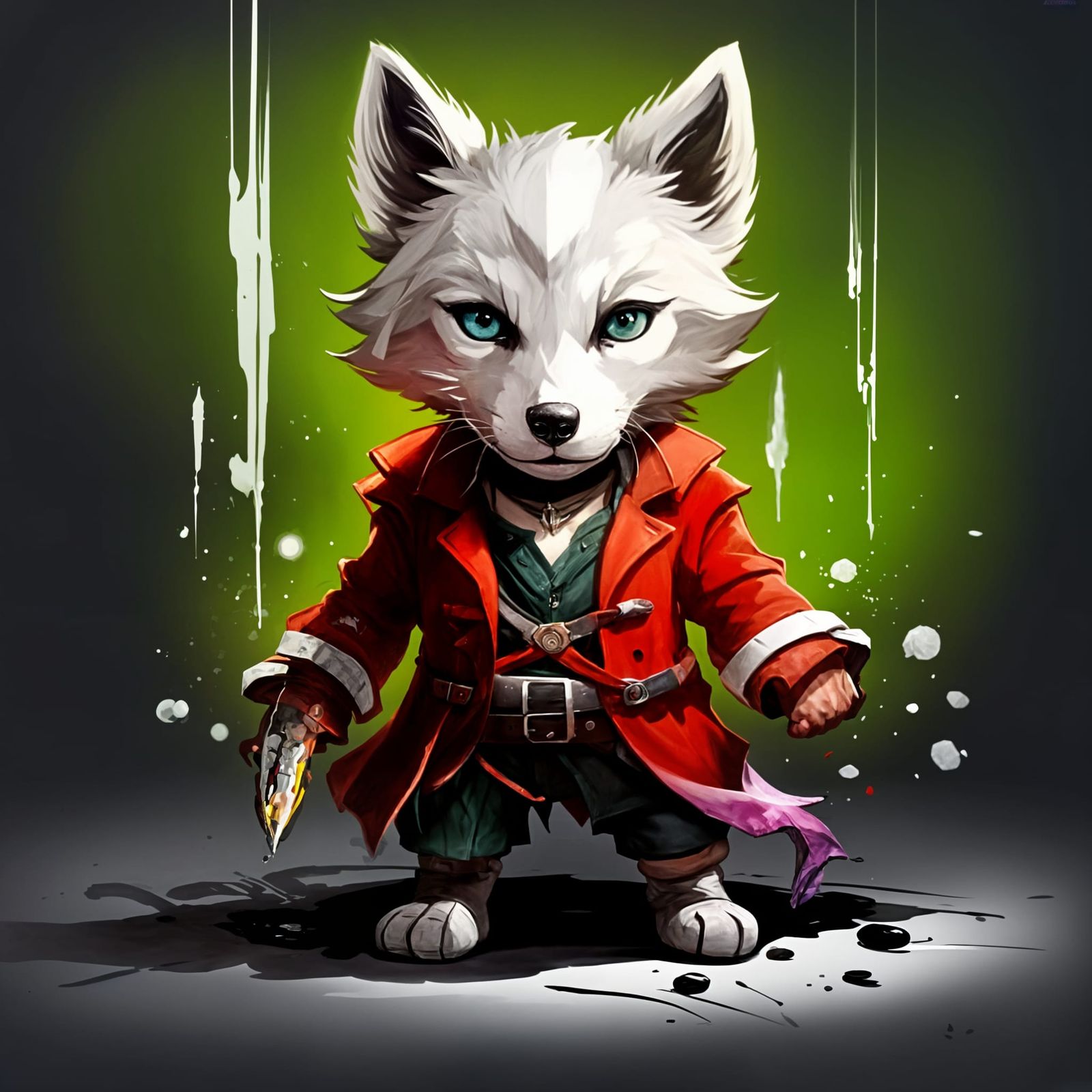 Polychromatic Forest Scene in Oil Gouache Style