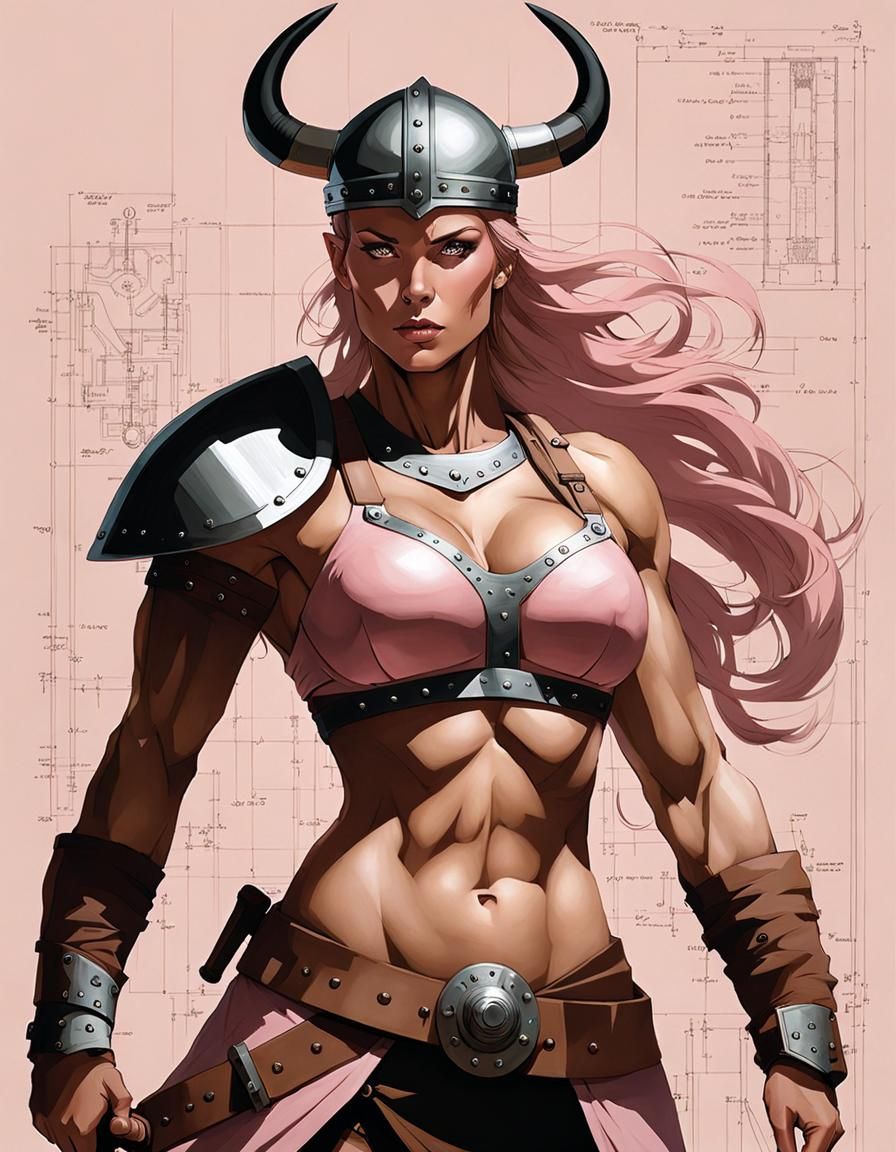 Pink Viking Warrior Princess