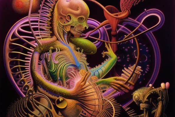 Psychedelic Juke Joint: Iridescent Fantasy in Vivid Color