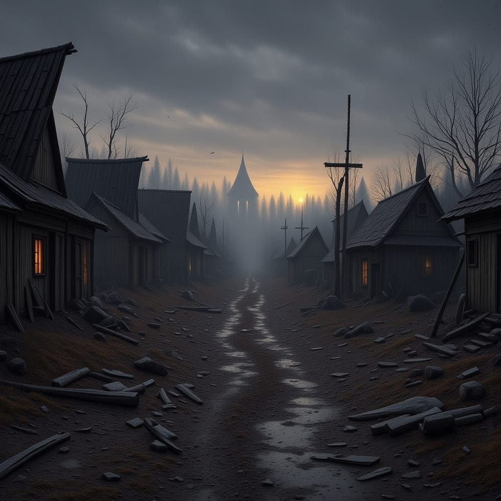 Post-Apocalyptic Warrior in Barren Landscape