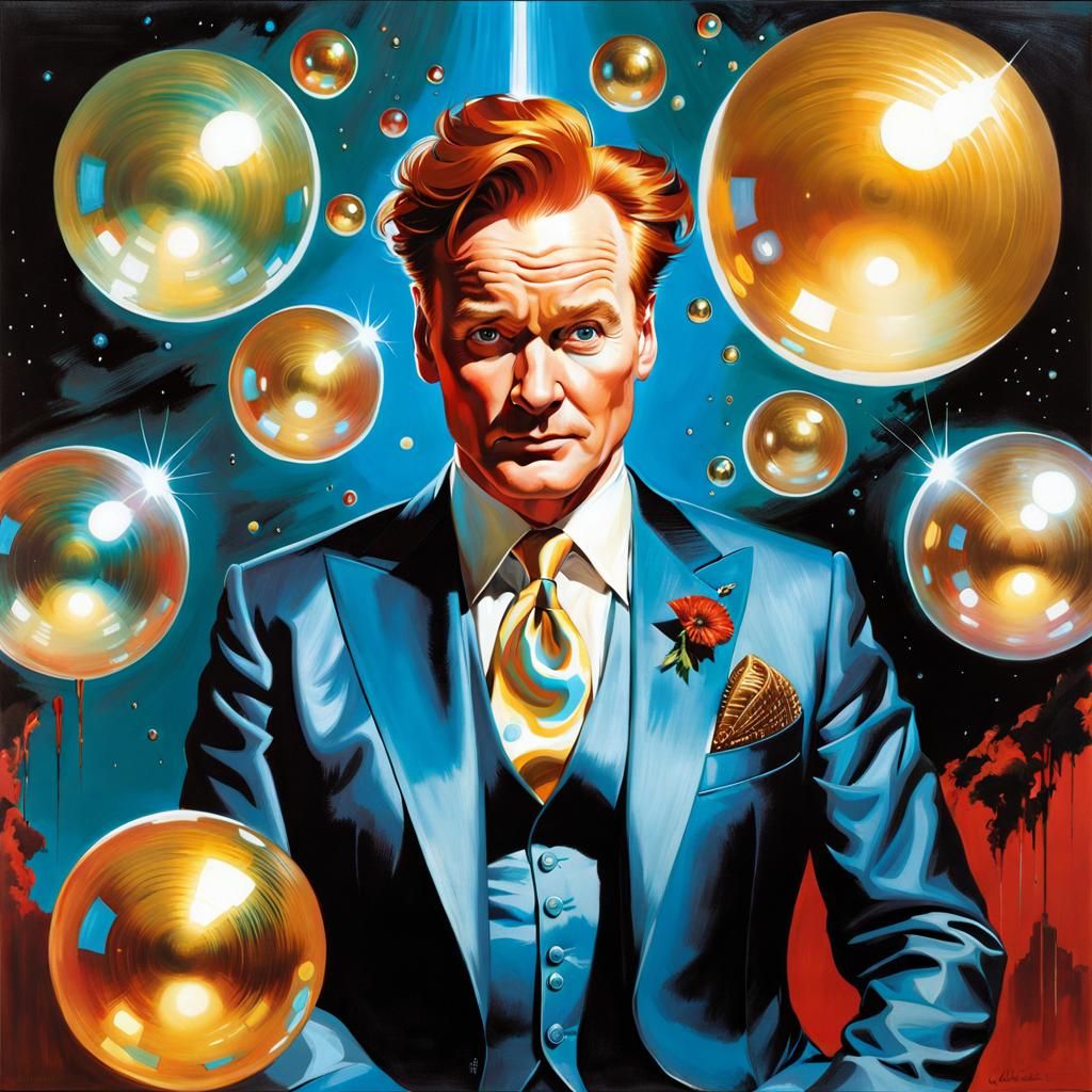 Conan O'Brien Portrait in Pin-Up Style
