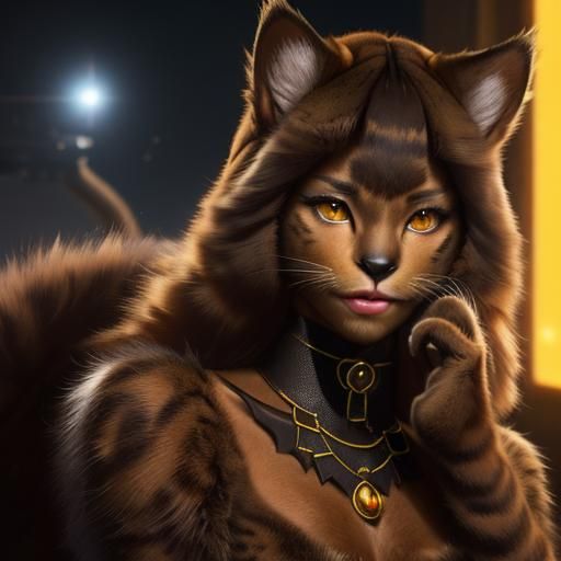 Stunningly Beautiful, African Catwoman Portrait