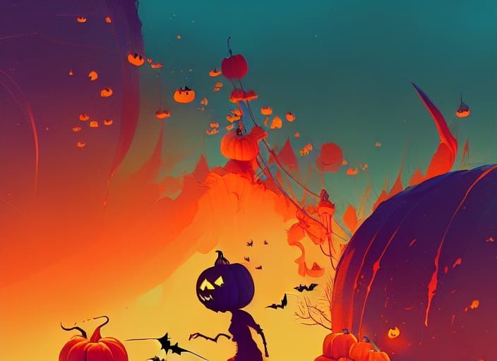 Halloween in Space: Composite Art Style